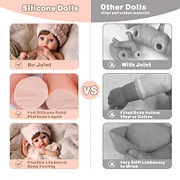 Babeside Dolly 12"/16" Realistic Silicone Quiet Baby Little Infant Girl Retaining Pacifier - Image 18