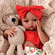 Babeside Phoebe 16" Realistic Silicone Quiet Baby African American Newborn Girl Companion Through Moments - Image 2