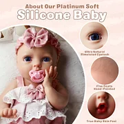 Babeside Terry 12"/16" Realistic Silicone Smiling Baby Little Infant Girl Building Lovely Memories - Image 9