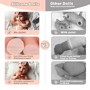 Babeside Terry 12"/16" Realistic Silicone Smiling Baby Little Infant Girl Building Lovely Memories - Image 10