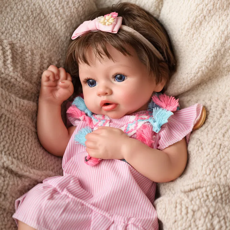 Babeside Dolly 12"/16" Realistic Silicone Quiet Baby Little Infant Girl Retaining Pacifier - Image 2