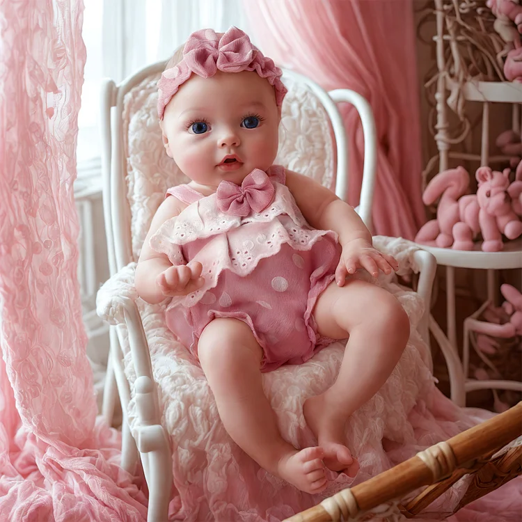 Babeside Terry 12"/16" Realistic Silicone Smiling Baby Little Infant Girl Building Lovely Memories - Image 2