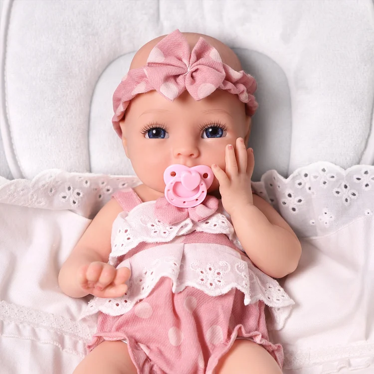 Babeside Terry 12"/16" Realistic Silicone Smiling Baby Little Infant Girl Building Lovely Memories - Image 4