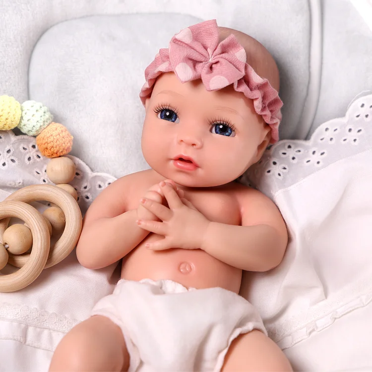 Babeside Terry 12"/16" Realistic Silicone Smiling Baby Little Infant Girl Building Lovely Memories - Image 5