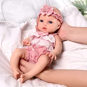 Babeside Terry 12"/16" Realistic Silicone Smiling Baby Little Infant Girl Building Lovely Memories - Image 7