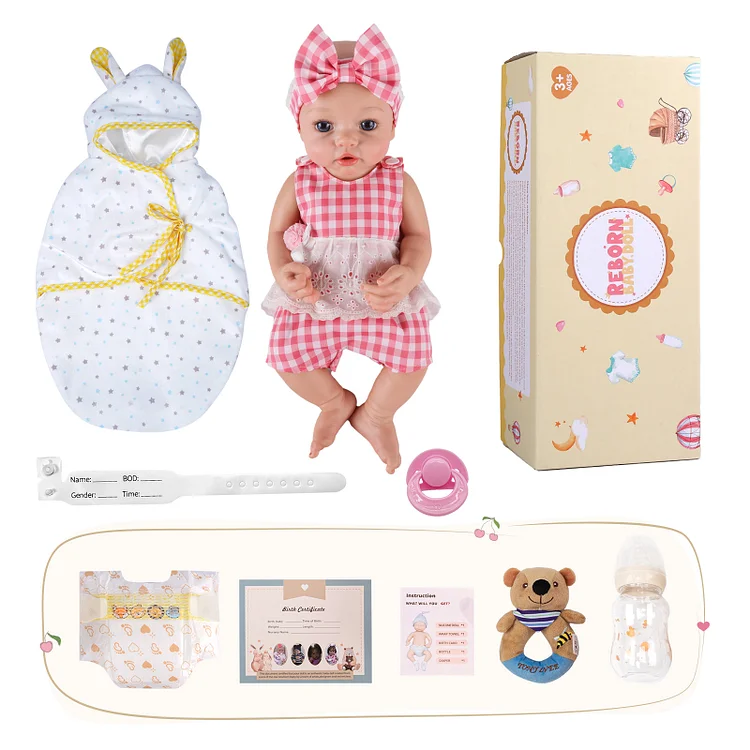 Babeside Dolly 12"/16" Realistic Silicone Quiet Baby Little Infant Girl Retaining Pacifier - Image 9