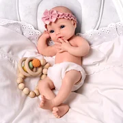 Babeside Terry 12"/16" Realistic Silicone Smiling Baby Little Infant Girl Building Lovely Memories - Image 8
